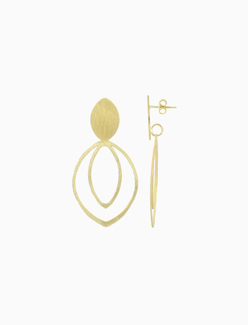 Gold Earrings Double Drop S Nya