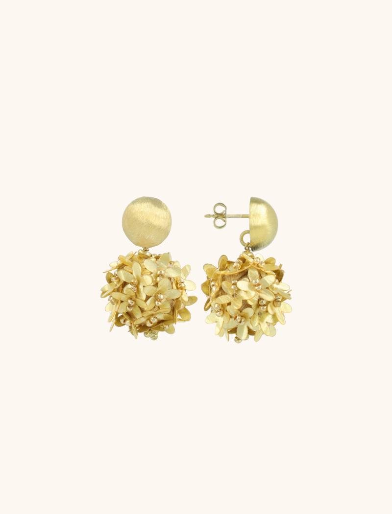 Light Gold Earrings Daisy Globe S Flower