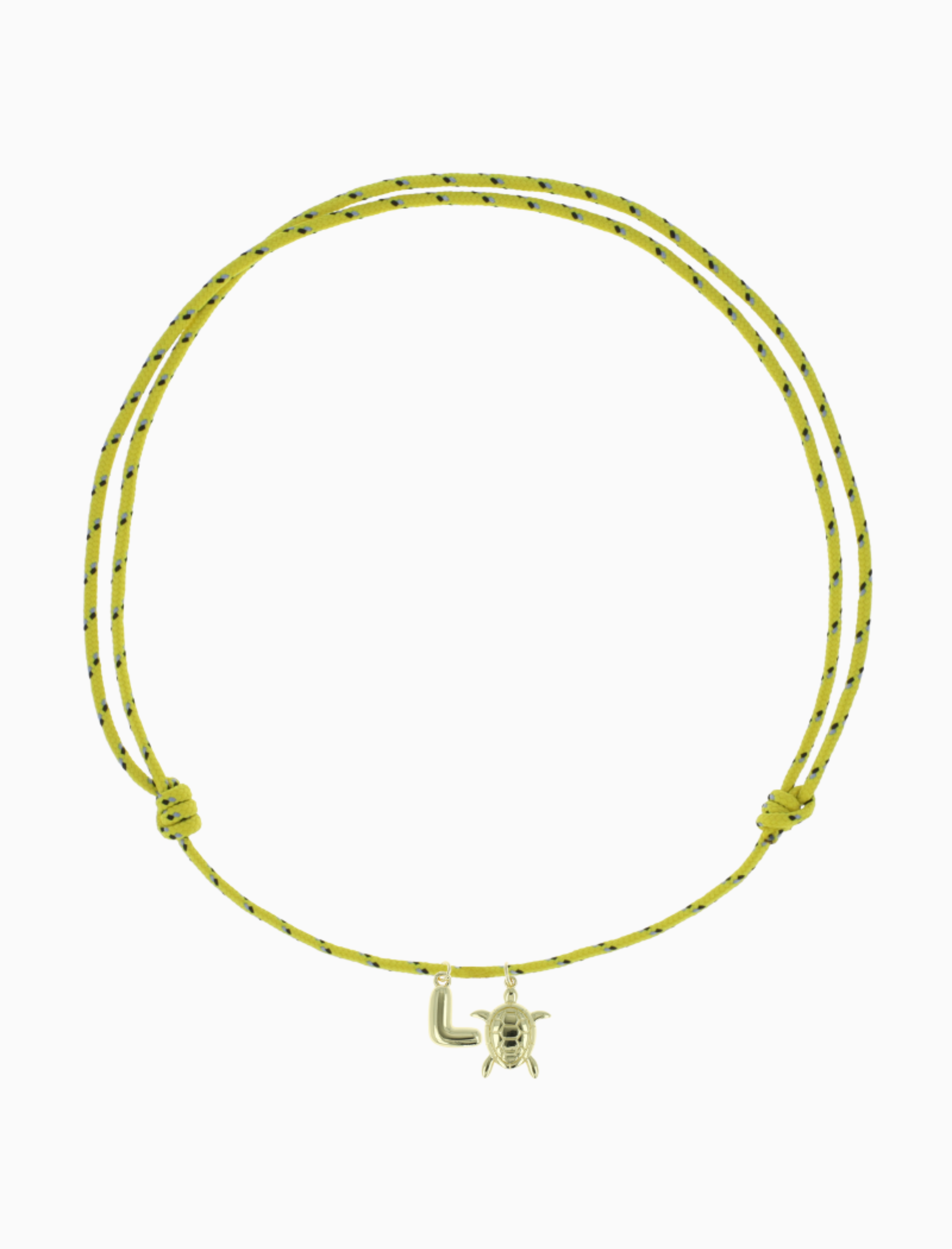 Initial Ketting Schildpad Be Golden Loonie - Geel