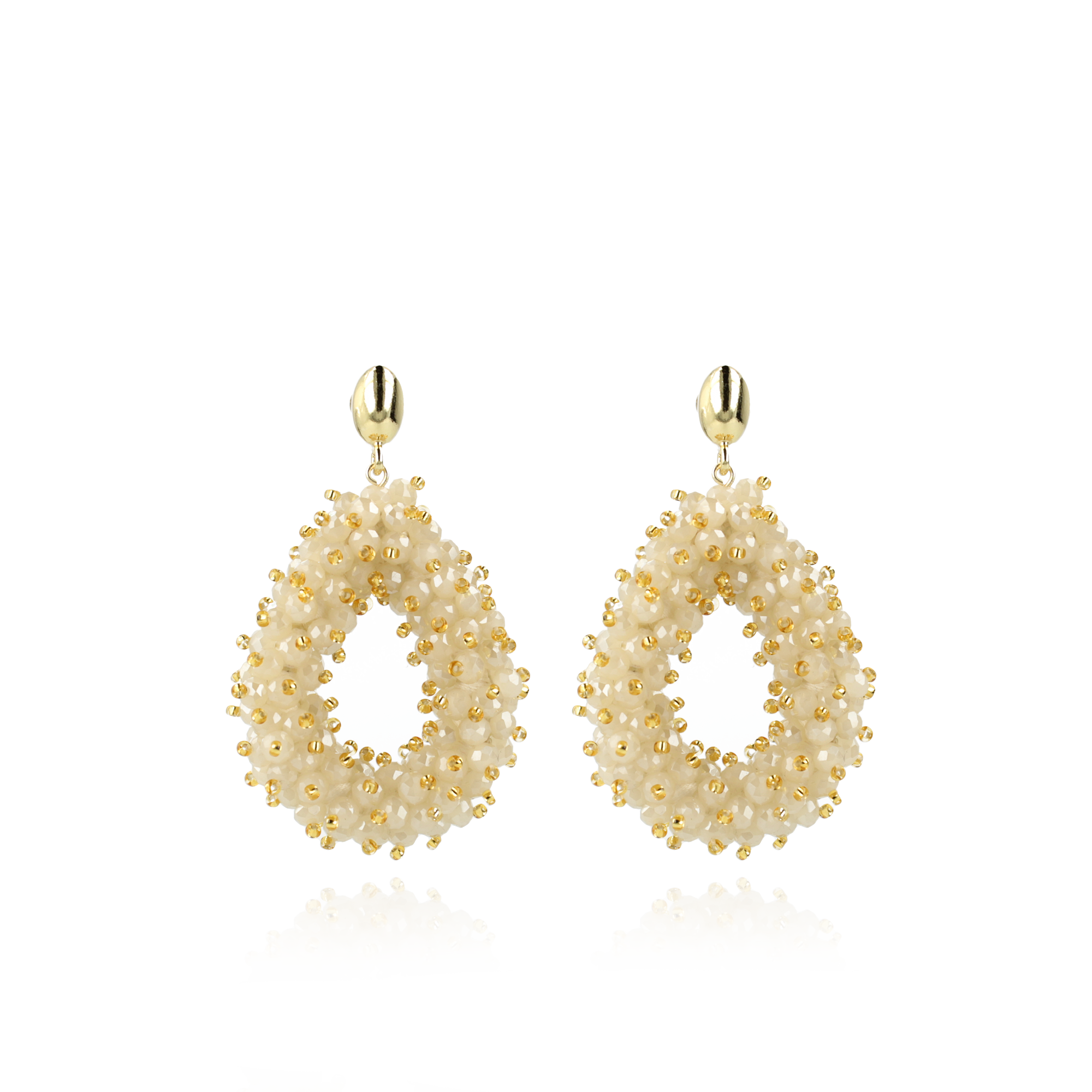 Nude Oorbellen Louise Double Stones Drop L