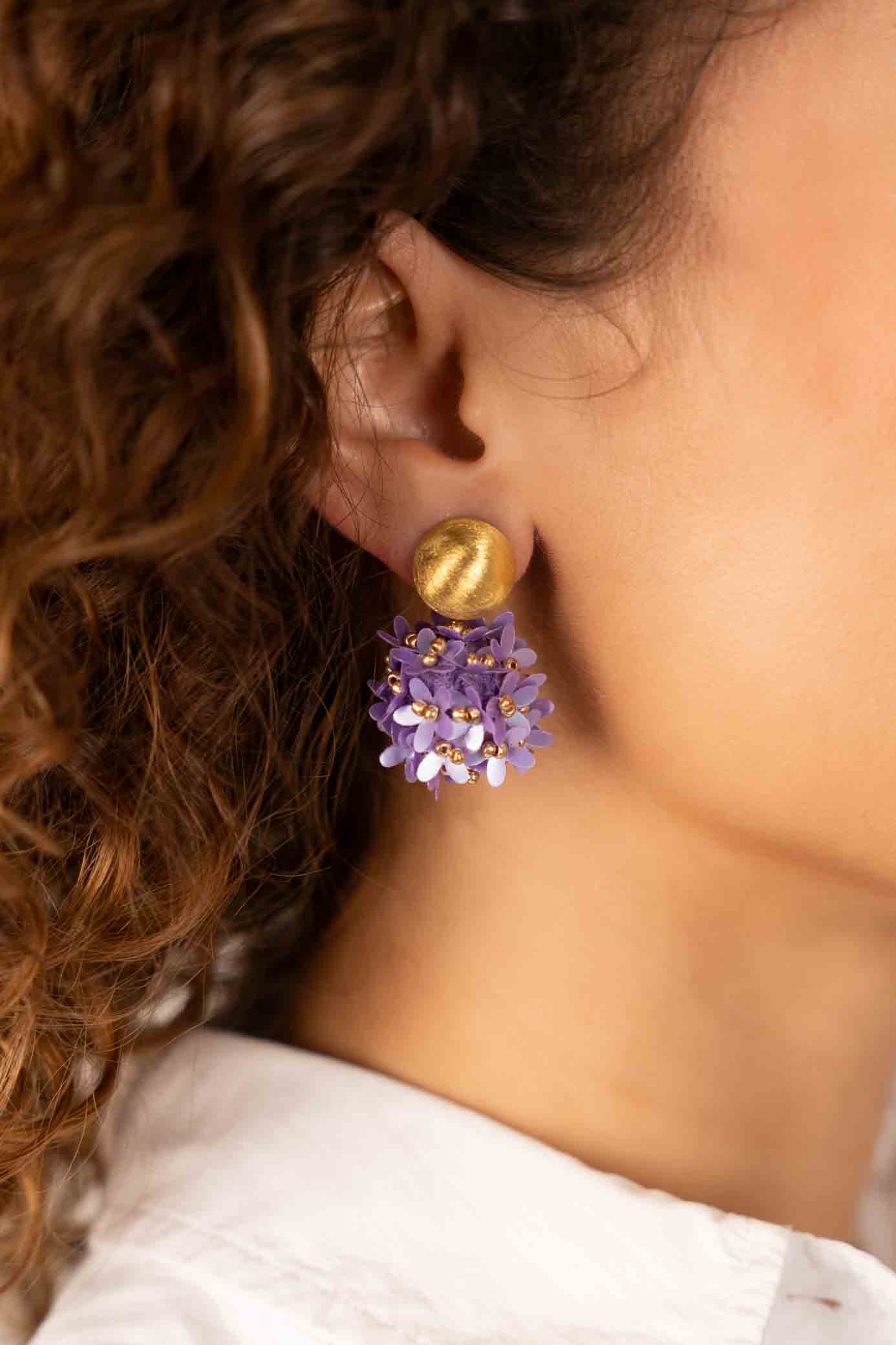 Lilac Earrings Daisy Globe S Flower