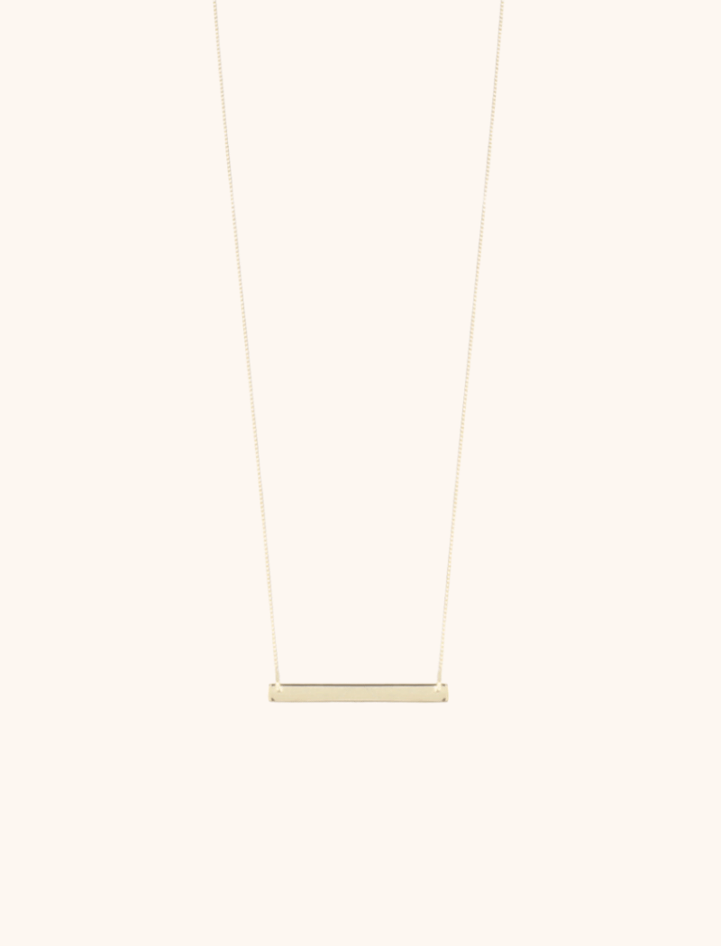 Horizontal Bar S necklace