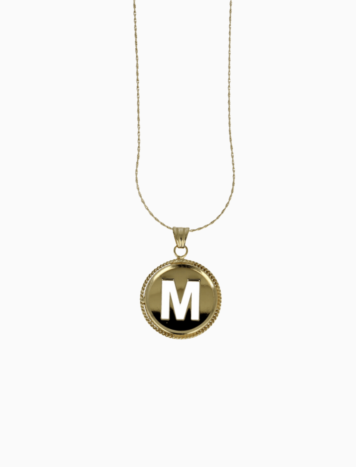 Initial Pendant Medaillon Cordina ketting