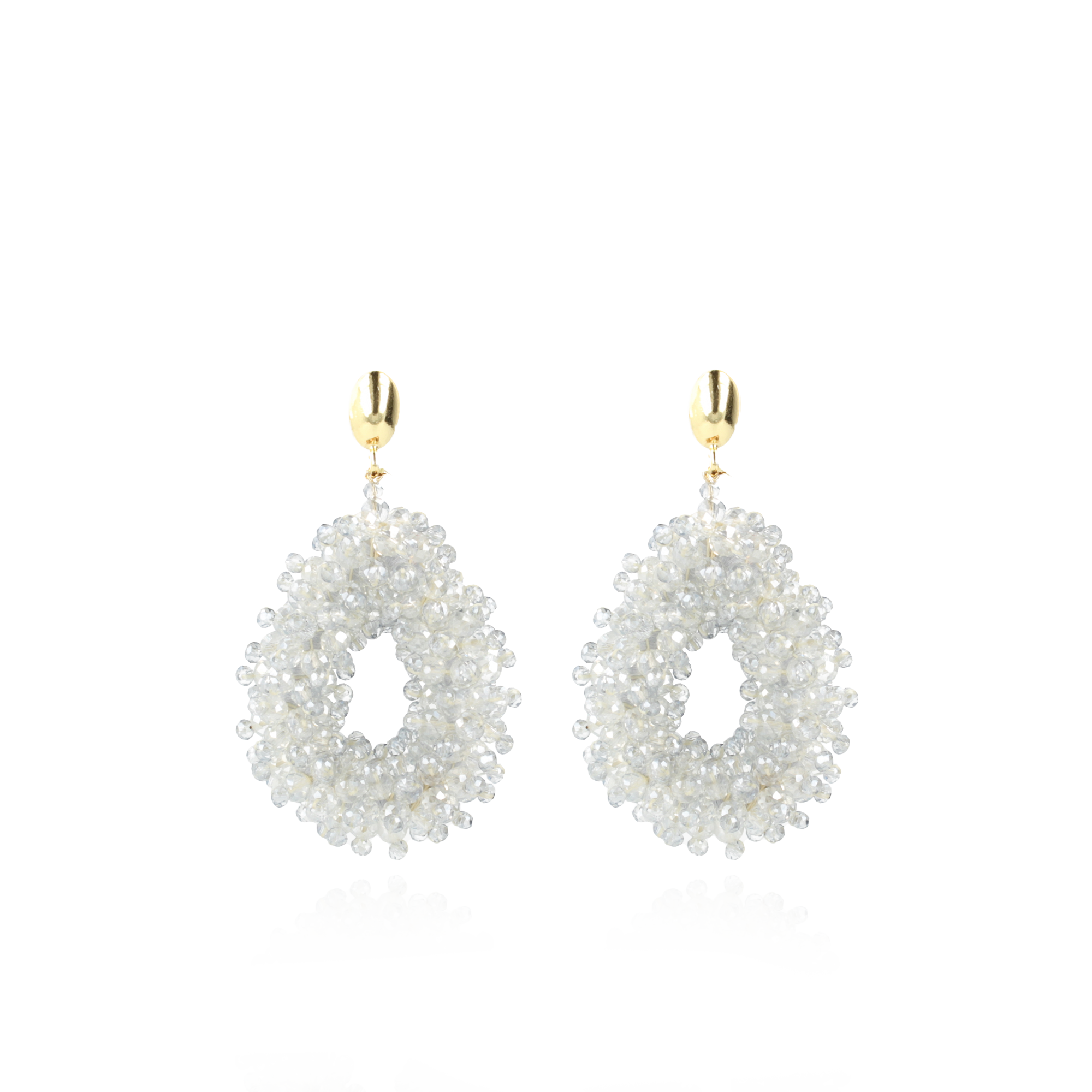 Ijs Blauwe Oorbellen Louise Double Stones Drop L 