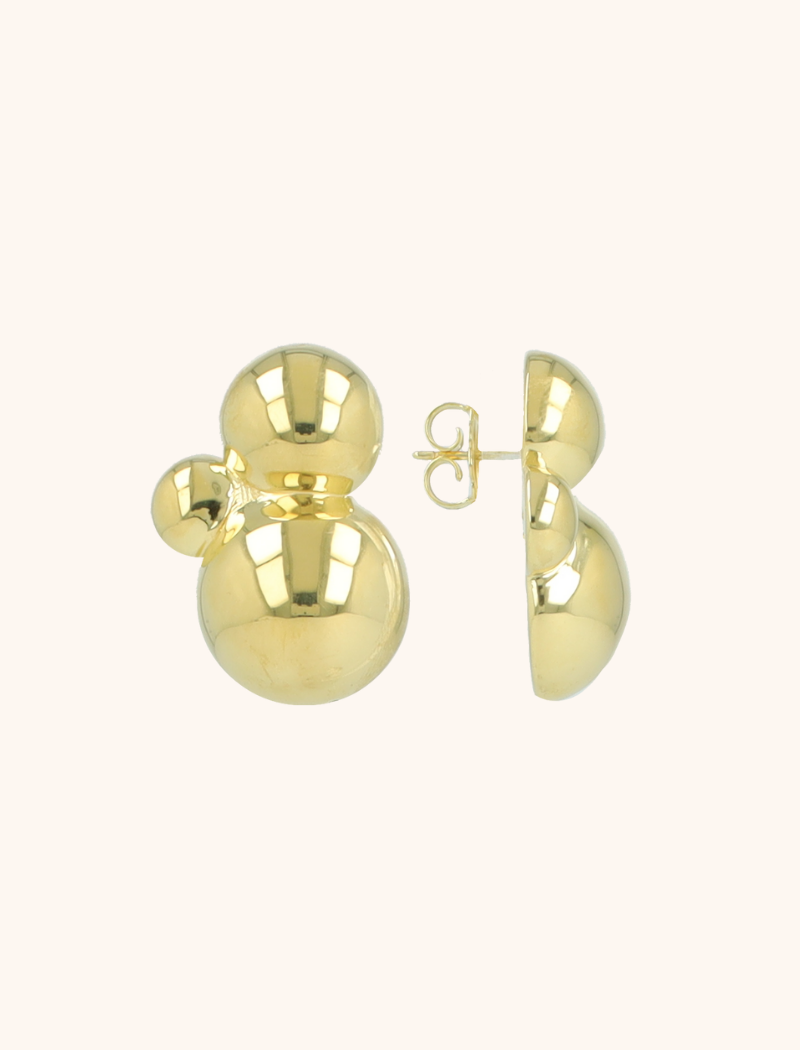 Goudkleurige Oorbellen Celine Bold Bubbles M