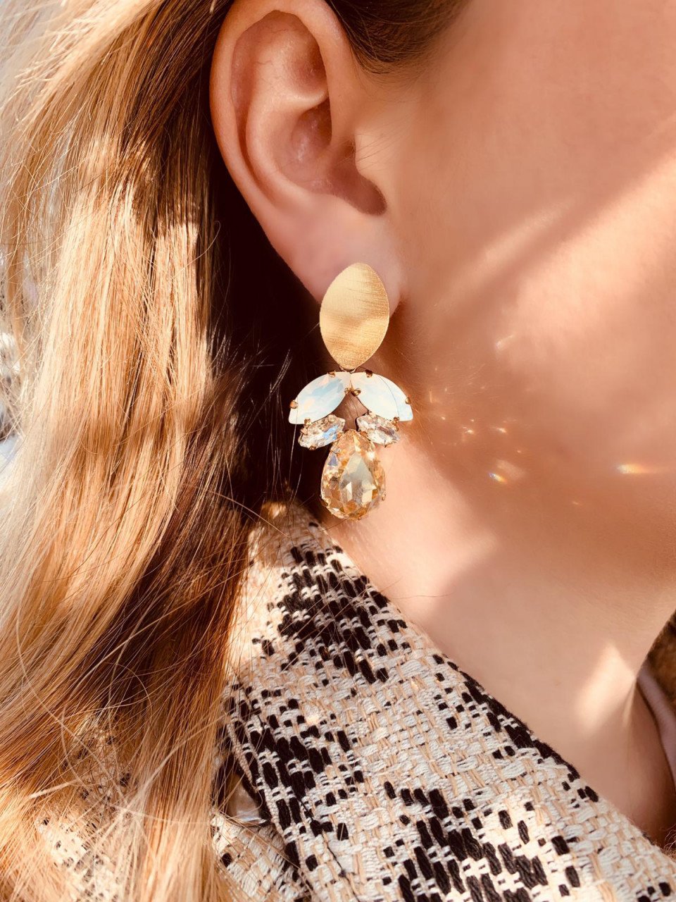 Joni Strass en shadow earrings 
