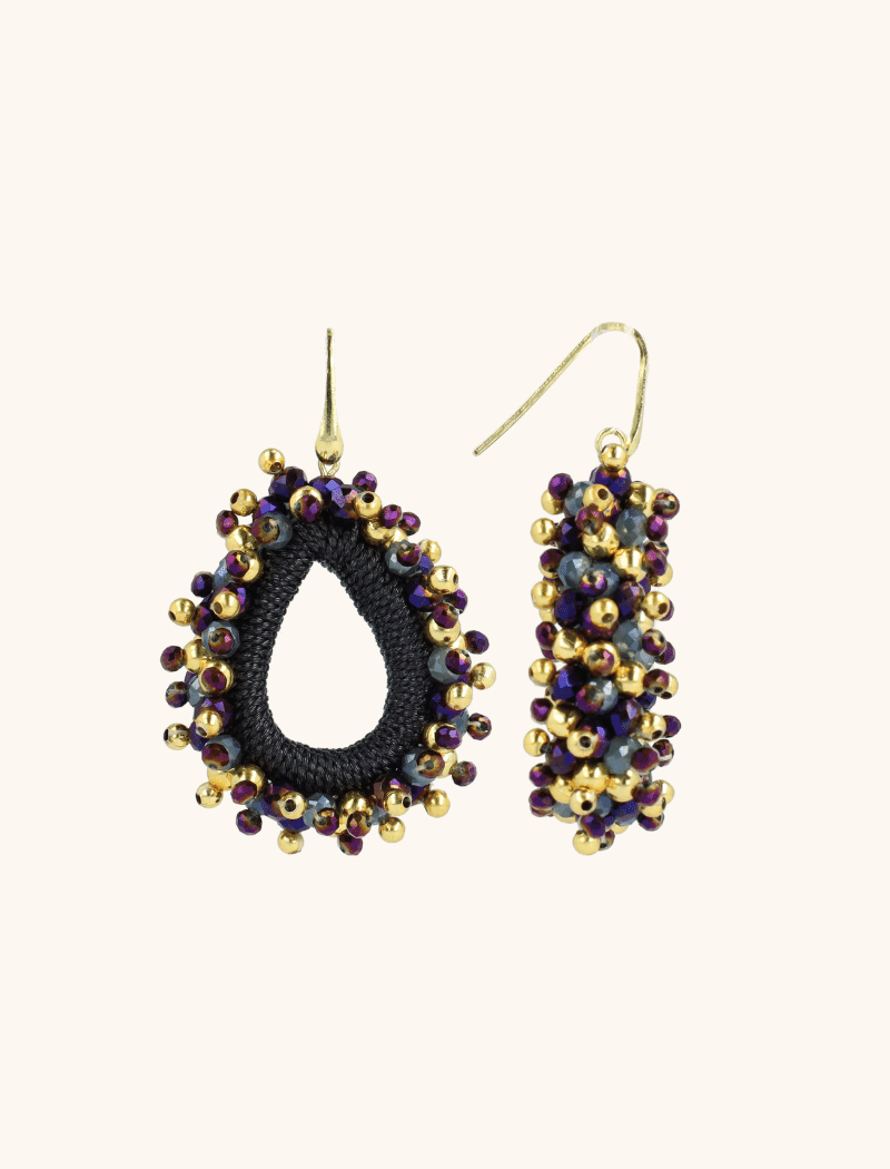 Groen Paarse Oorbellen Carina Urchin Drop Mlott-theme.productDescriptionPage.SEO.byTheBrand