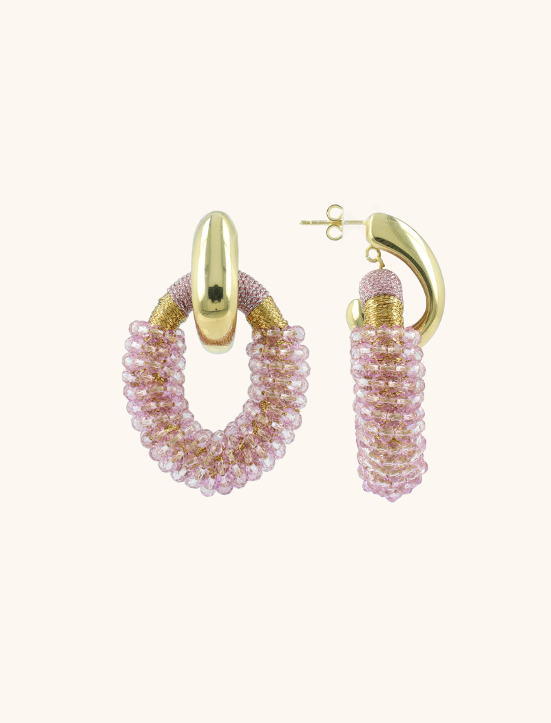 Lilac Earrings Yara Oval M Luxe
