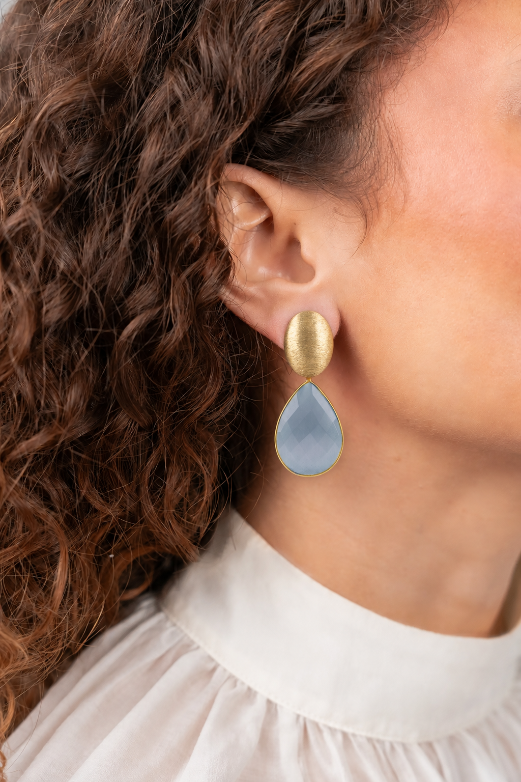 Blauwe Oorbellen Framed Drop L Rae