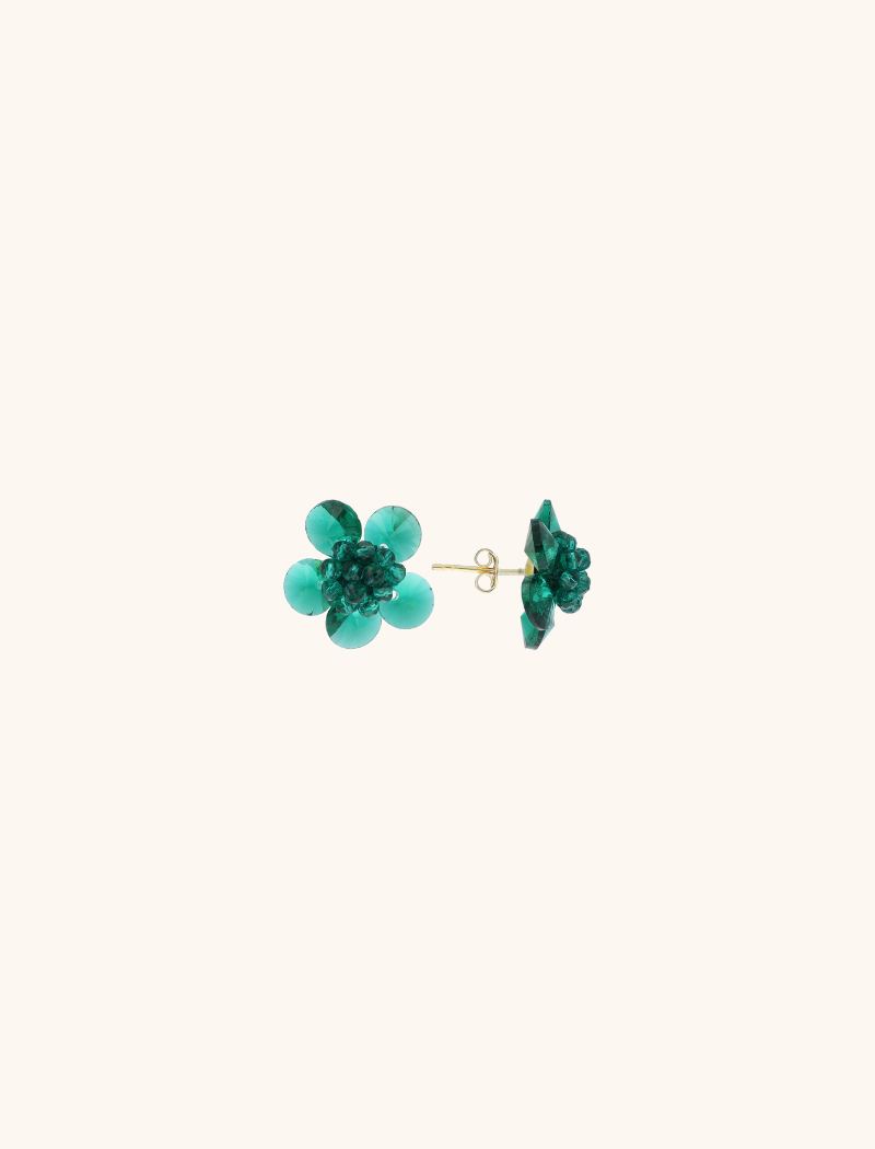 Turquoise Oorbellen Flower Studs