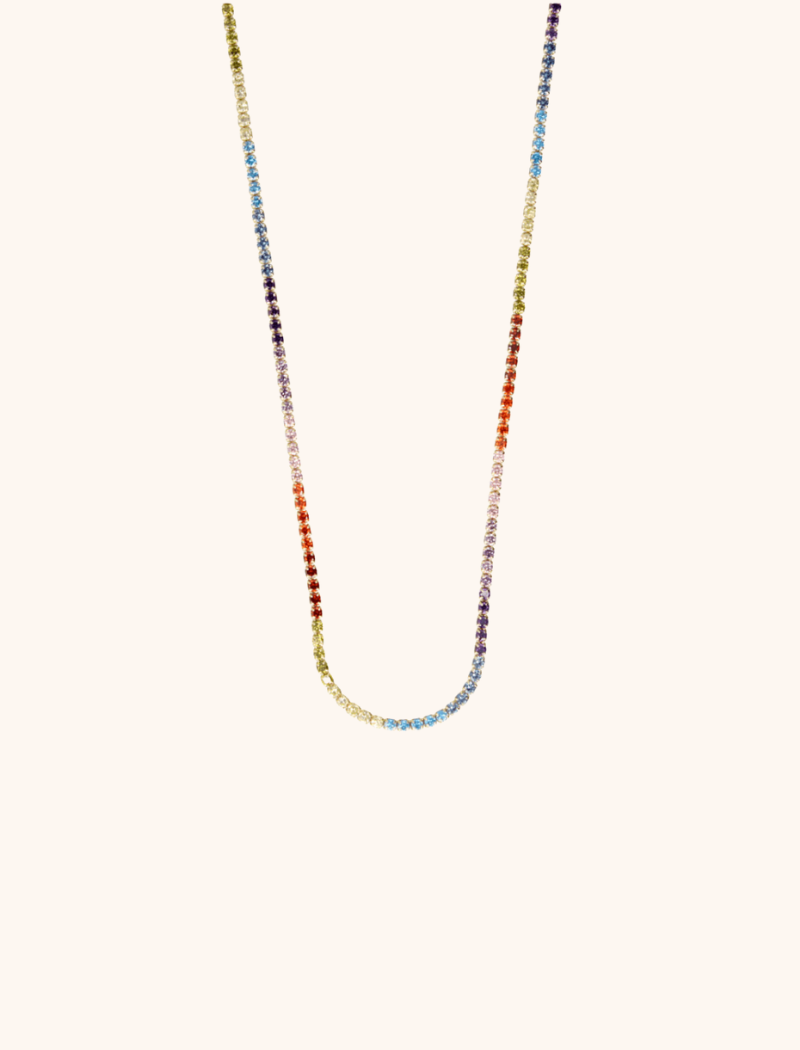 Rainbow Tennis Necklace