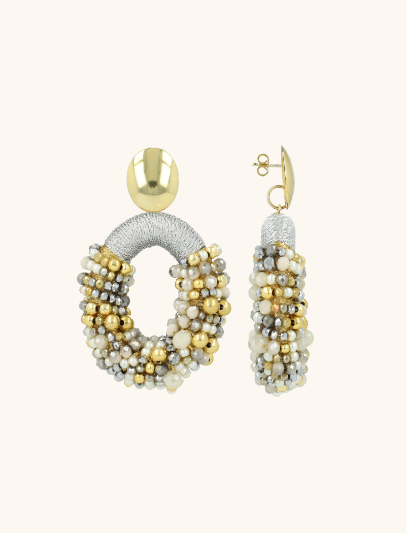Grijze Oorbellen Opheilia Combi Ovaal Llott-theme.productDescriptionPage.SEO.byTheBrand