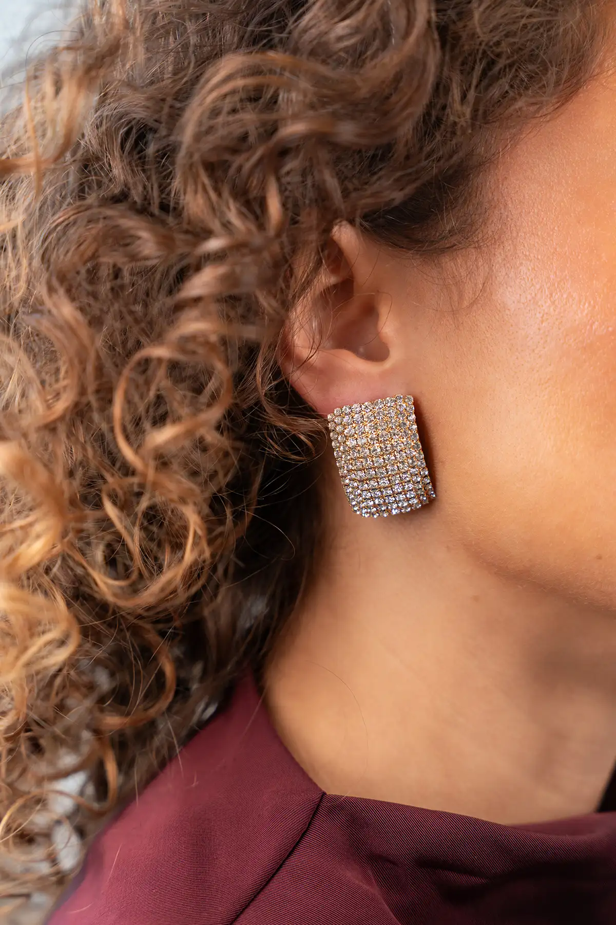 Gouden Oorbellen Shield L Aya