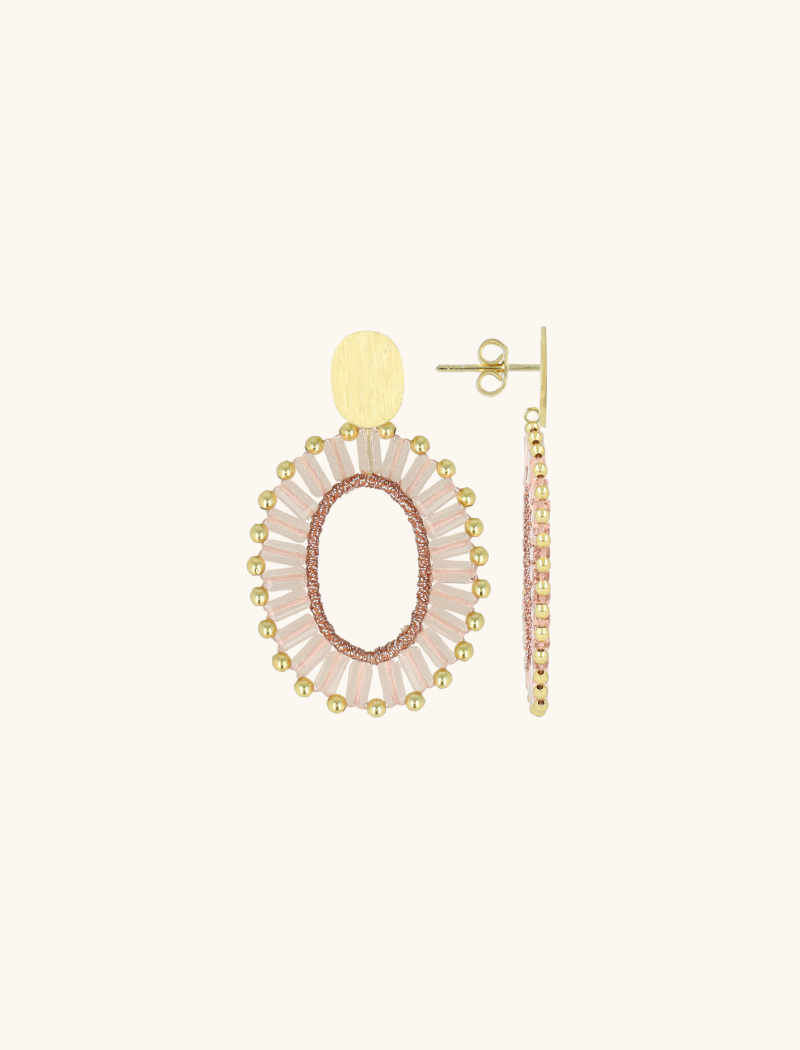 Oud Roze Oorbellen Naomi Ovaal Flat Slott-theme.productDescriptionPage.SEO.byTheBrand