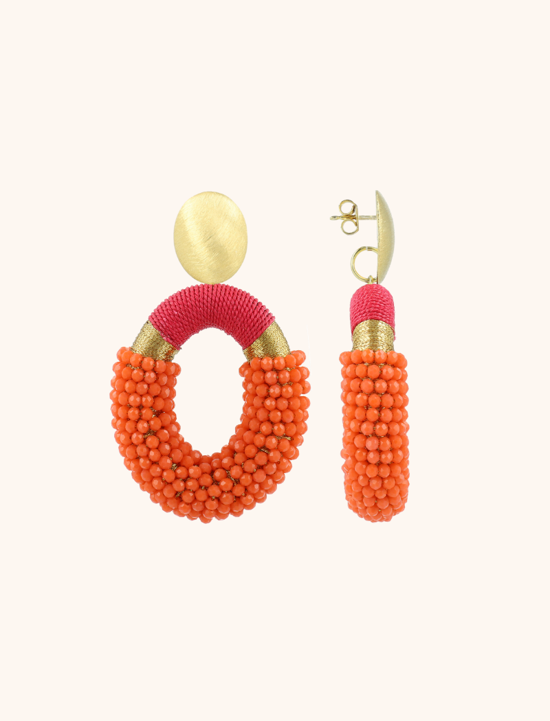 Orange Earrings Yara Oval L Clip lott-theme.productDescriptionPage.SEO.byTheBrand