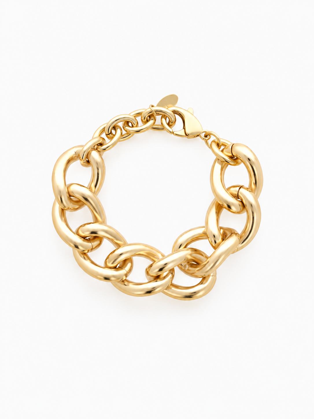 16.007 - gold colored soft gold crub link large