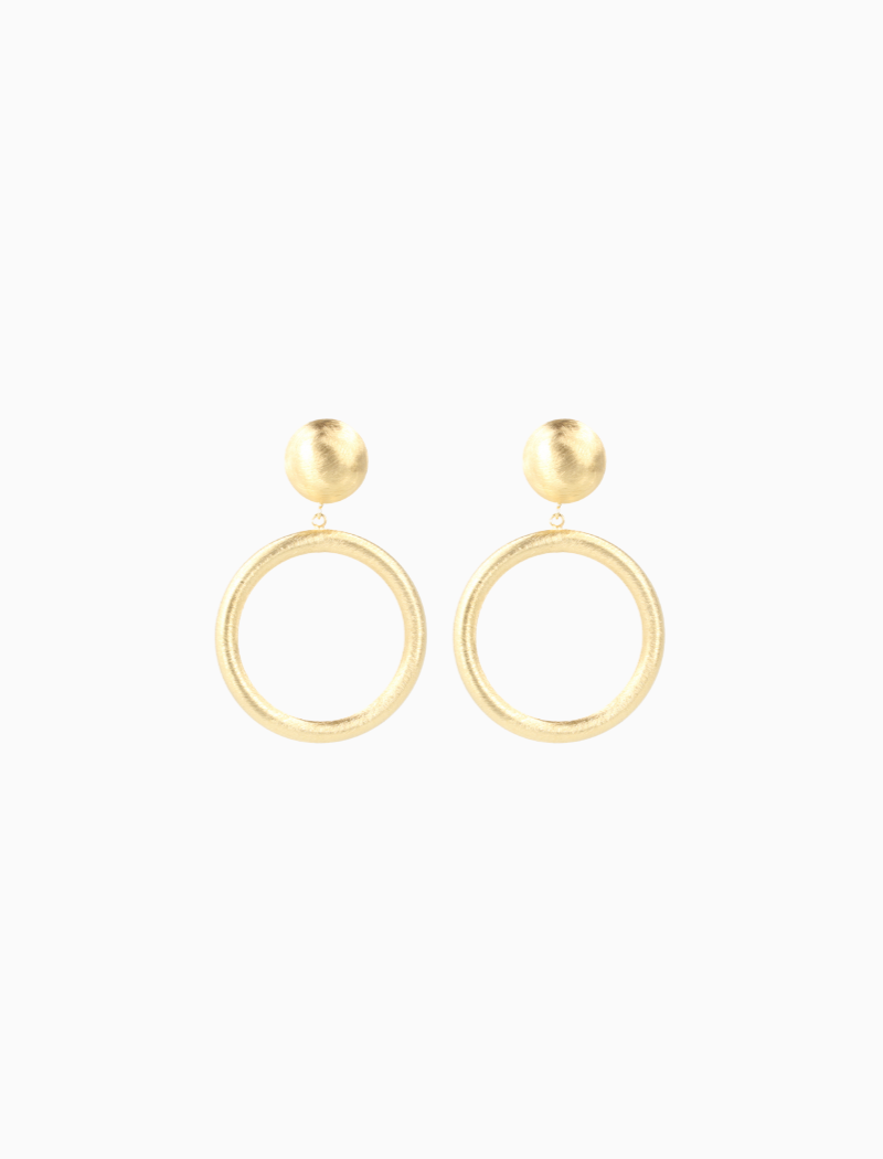  Earrings Classic Hoop Brushed