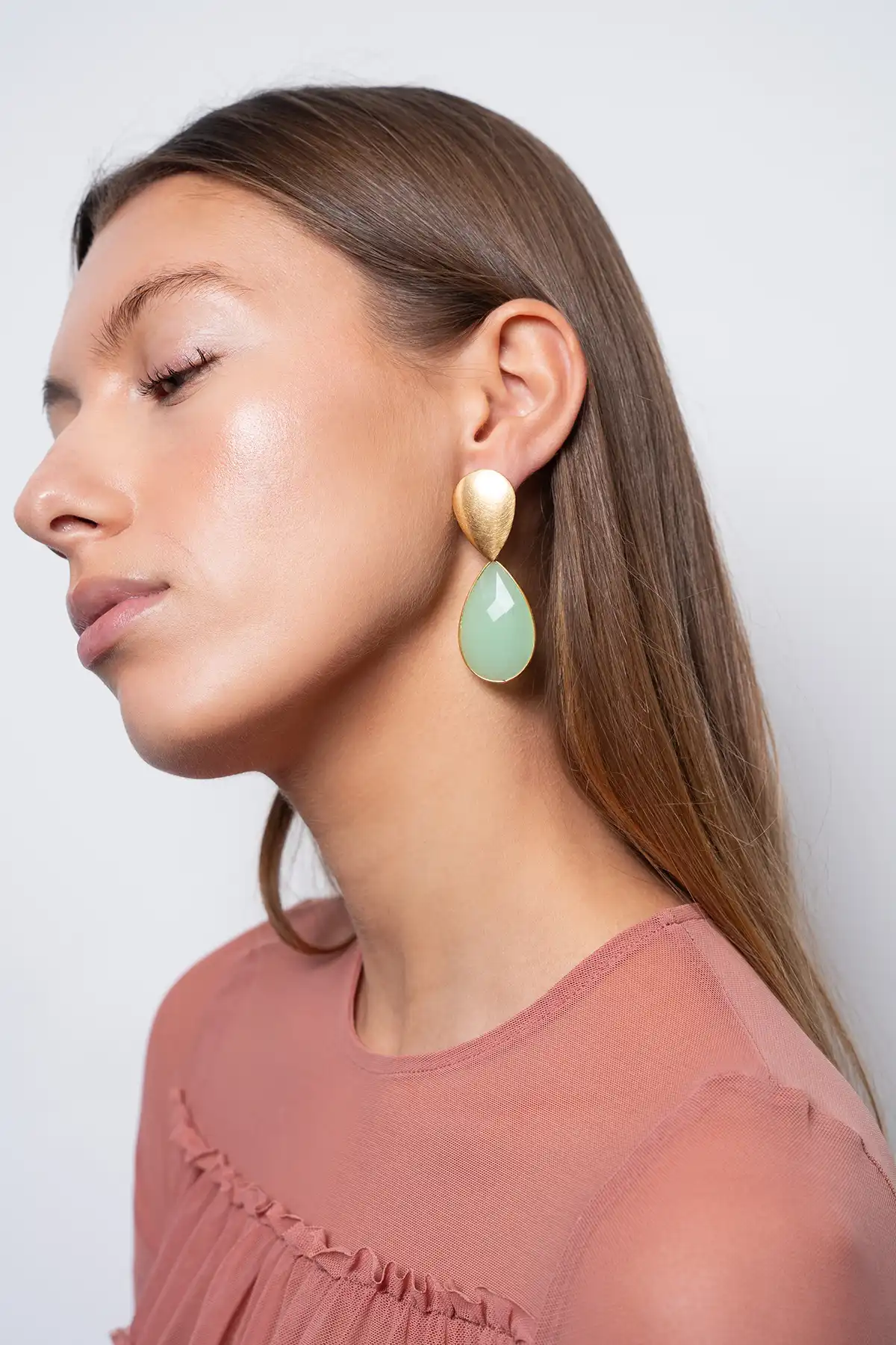 Mint Oorbellen Rae Framed Drop