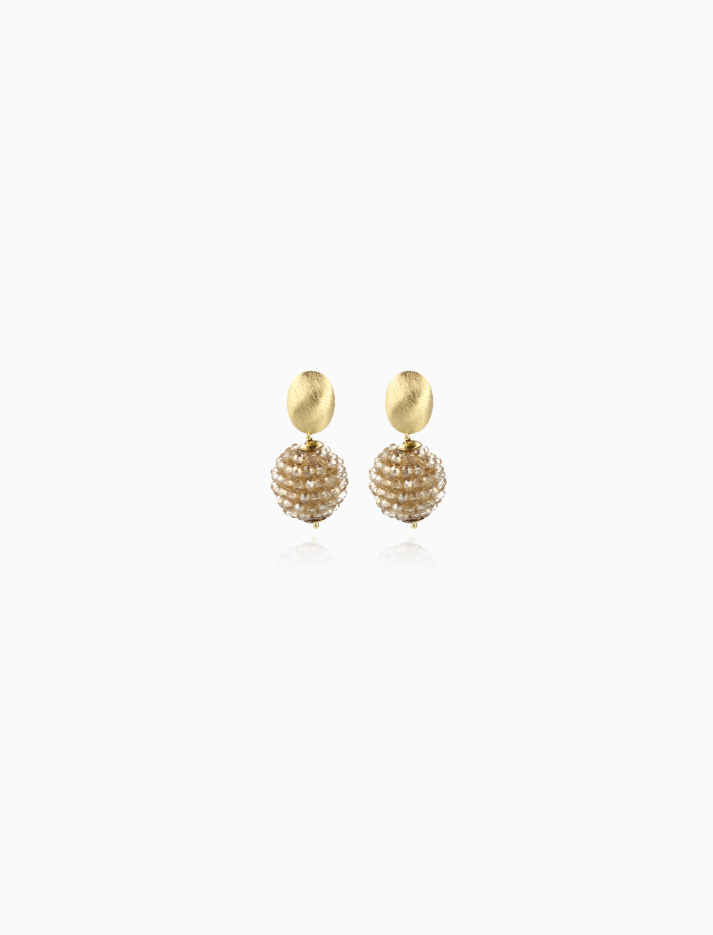 Soft Champagne Earrings Globe S