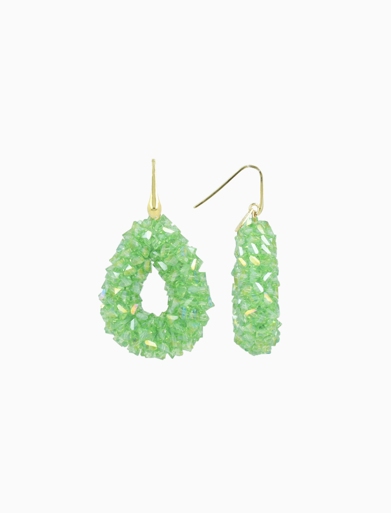 Groene Oorbellen Marieke Drop S Raw