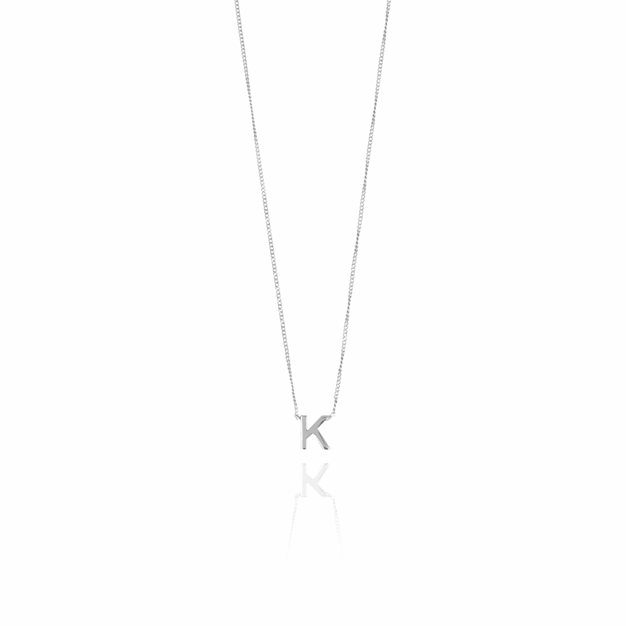 Zilveren ketting initial In Between