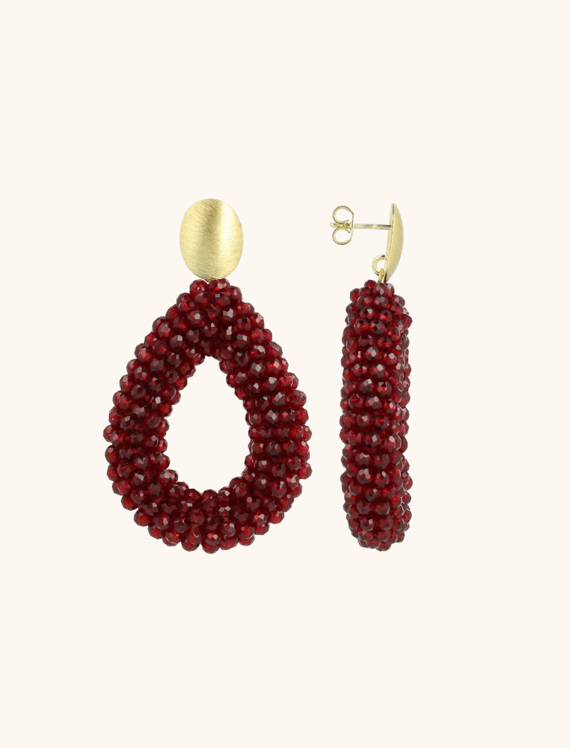 Bordeaux Oorbellen Berry Drop L