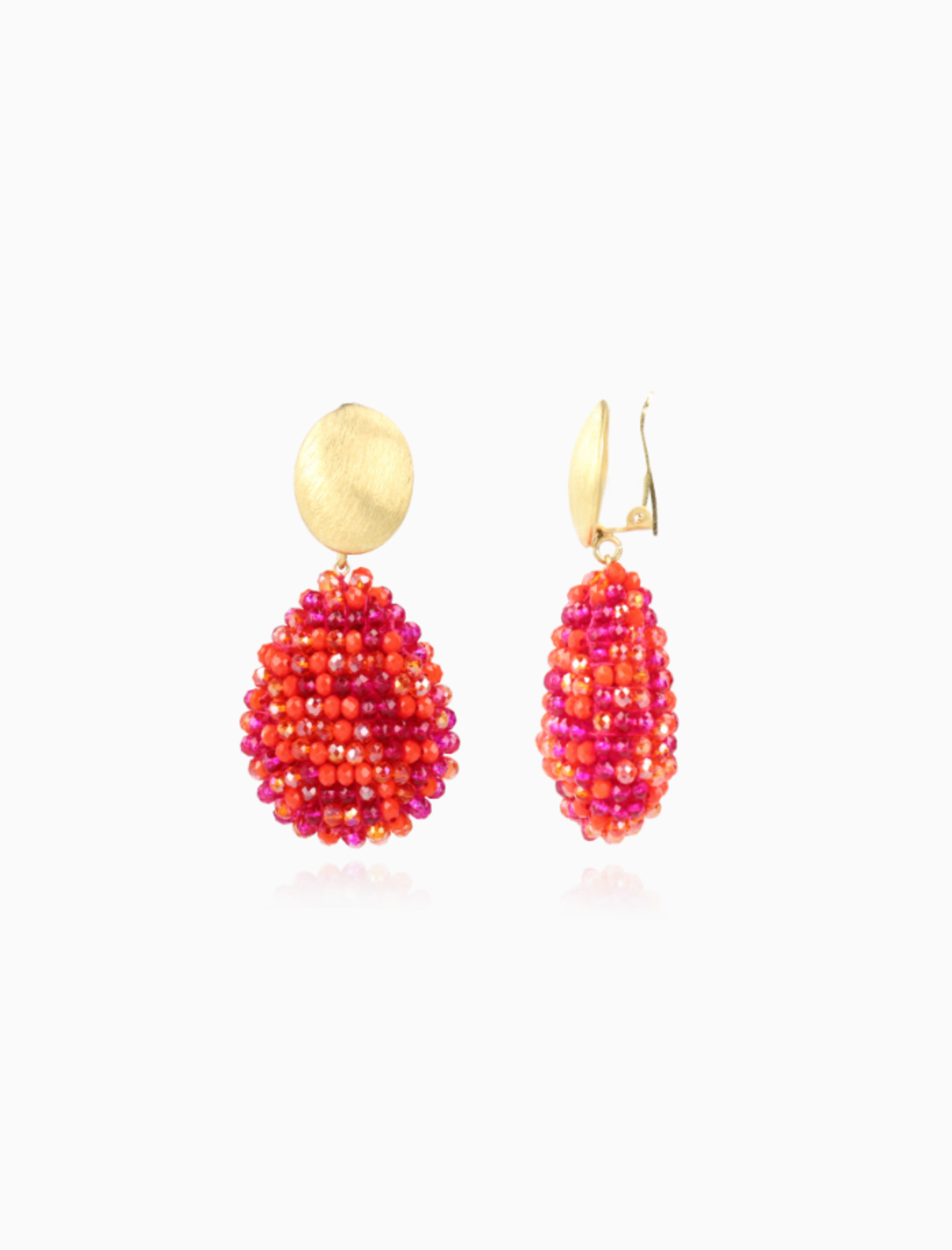 Mixed Fuchsia Ohrringe Loulou Closed Drop M Clip