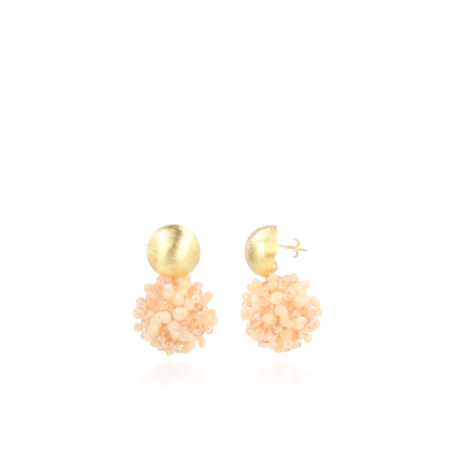 Orange Earrings Glassberry Louise Globe L Double Stones