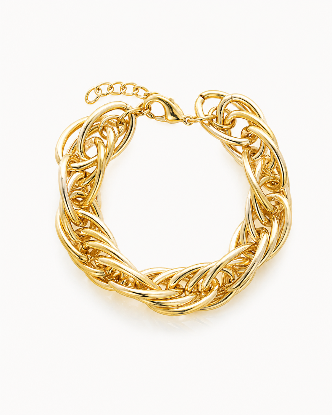 16.011 - gold colored soft gold woven link