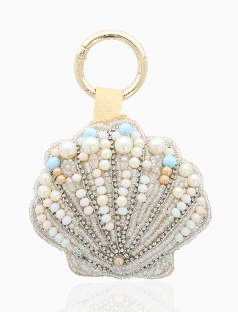 White Key Chain Shell Large
