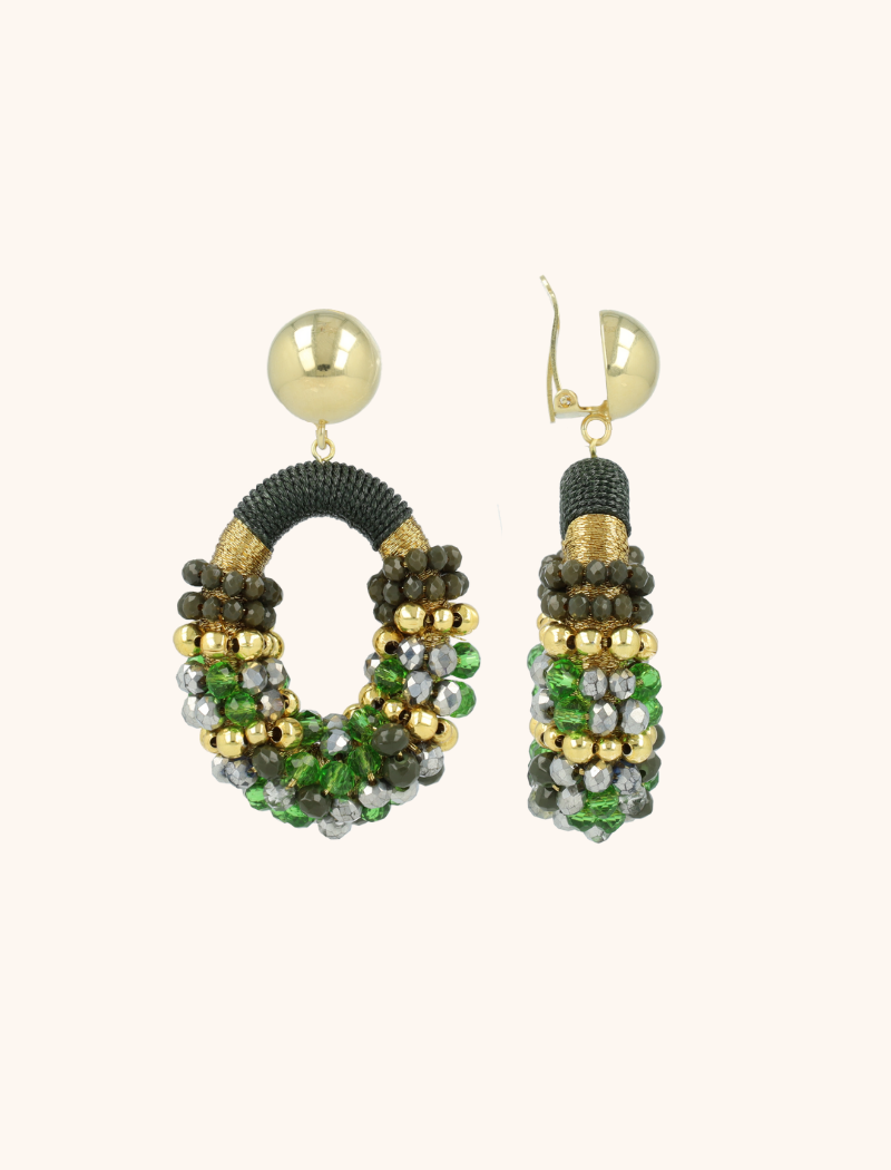 Groene Oorbellen Viv Combi Ovaal Mlott-theme.productDescriptionPage.SEO.byTheBrand