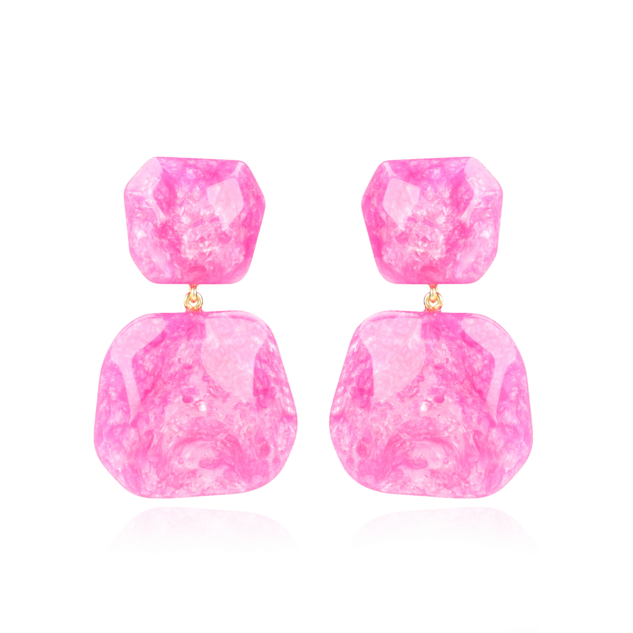 Marble Fuchsia Oorbellen Lyra