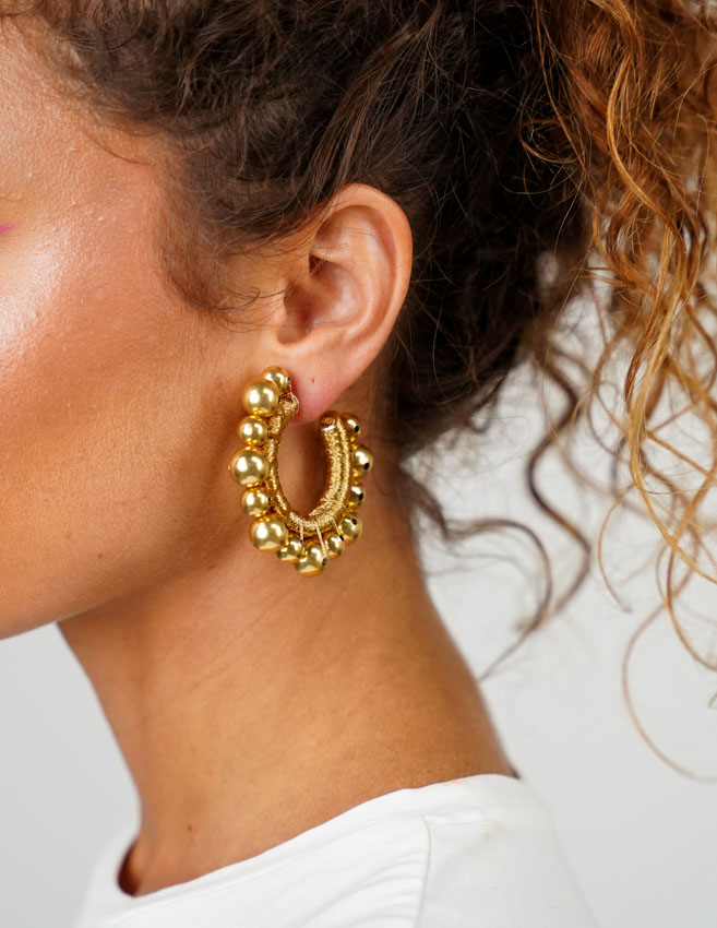 Gold colored Earrings Door Ball Creole Mlott-theme.productDescriptionPage.SEO.byTheBrand
