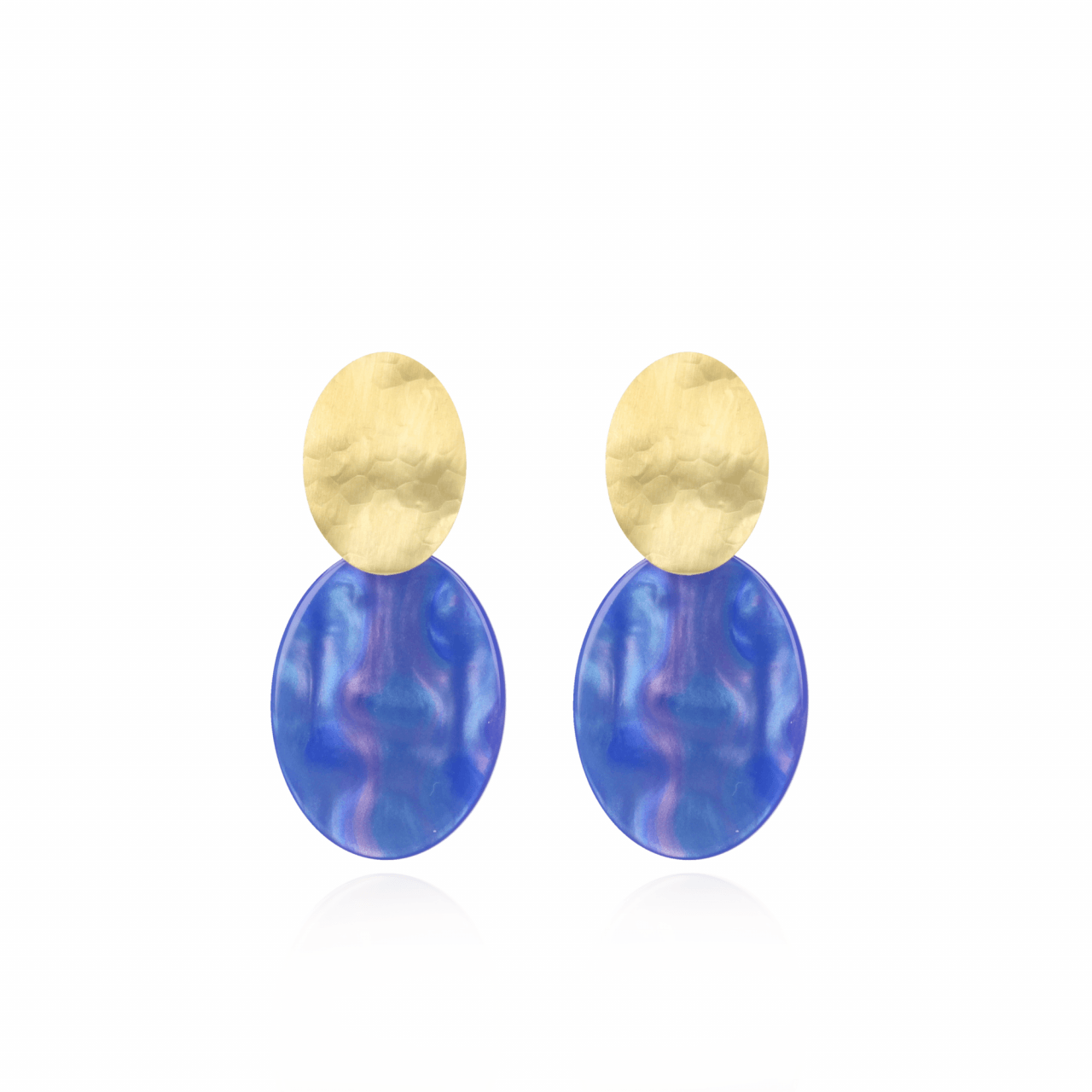 Resin Closed Oval S Milky Jeans Blue oorbellenlott-theme.productDescriptionPage.SEO.byTheBrand