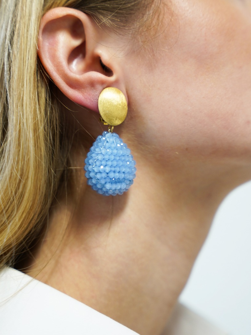 Baby Blue Earrings Loulou Closed Drop S Clip
