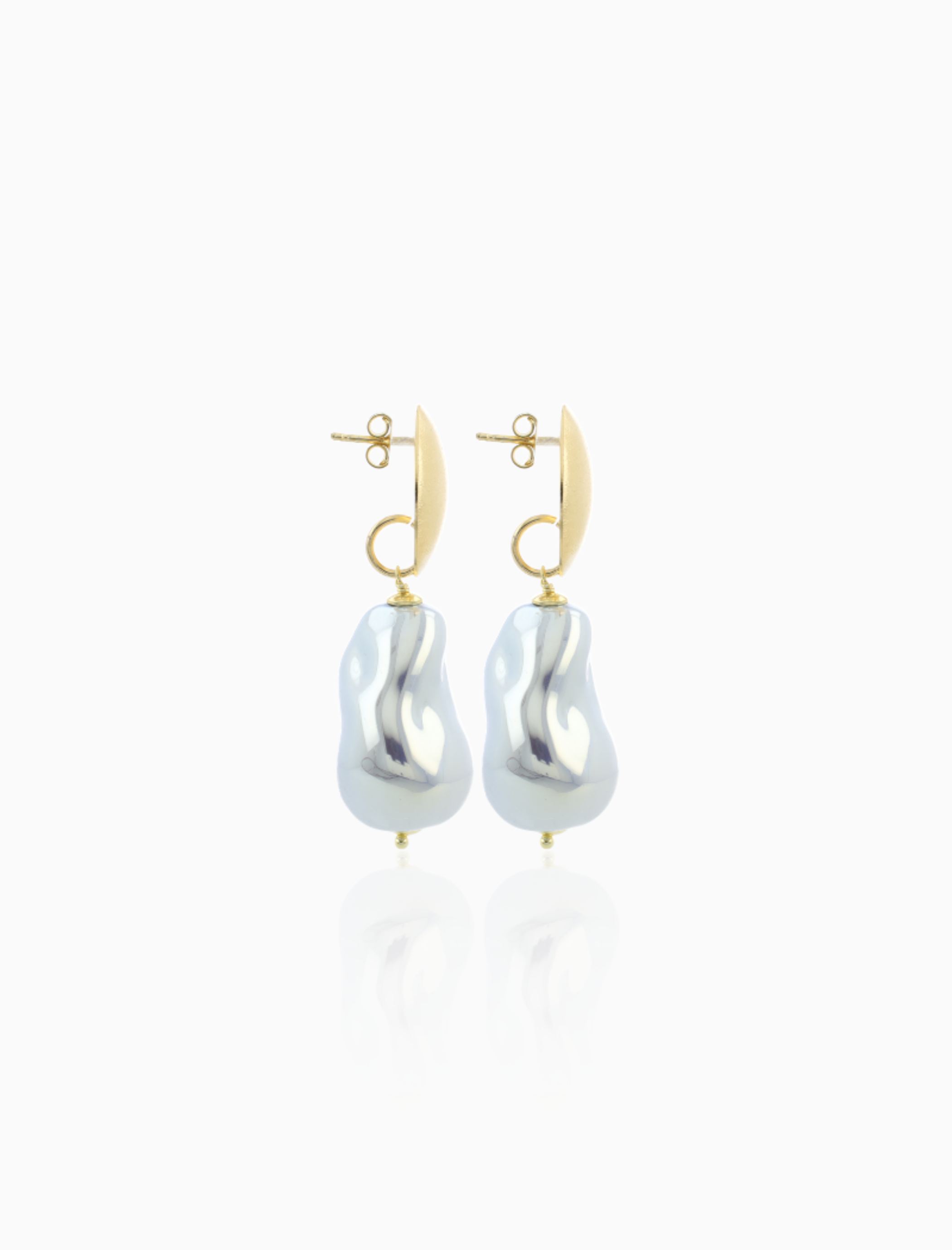 Cecilia - CE QU Crystal Glass Pearl Look M - Soft Grey