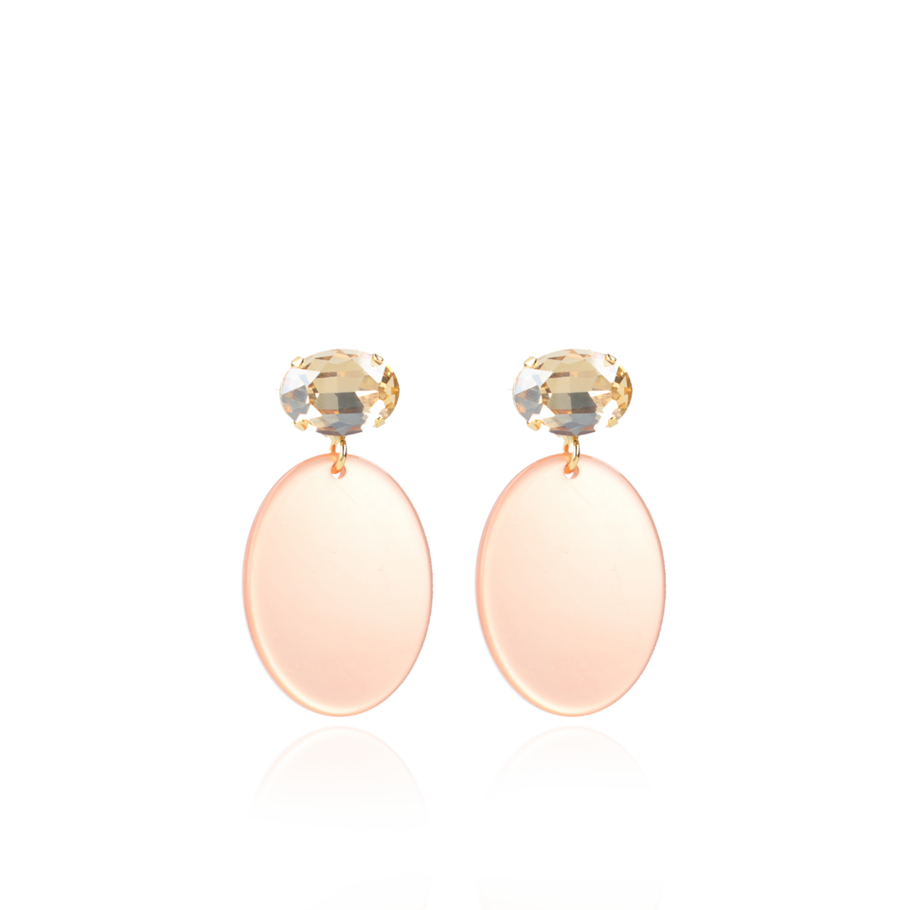 Licht Roze Oorbellen Celia Strass Ovaal Slott-theme.productDescriptionPage.SEO.byTheBrand