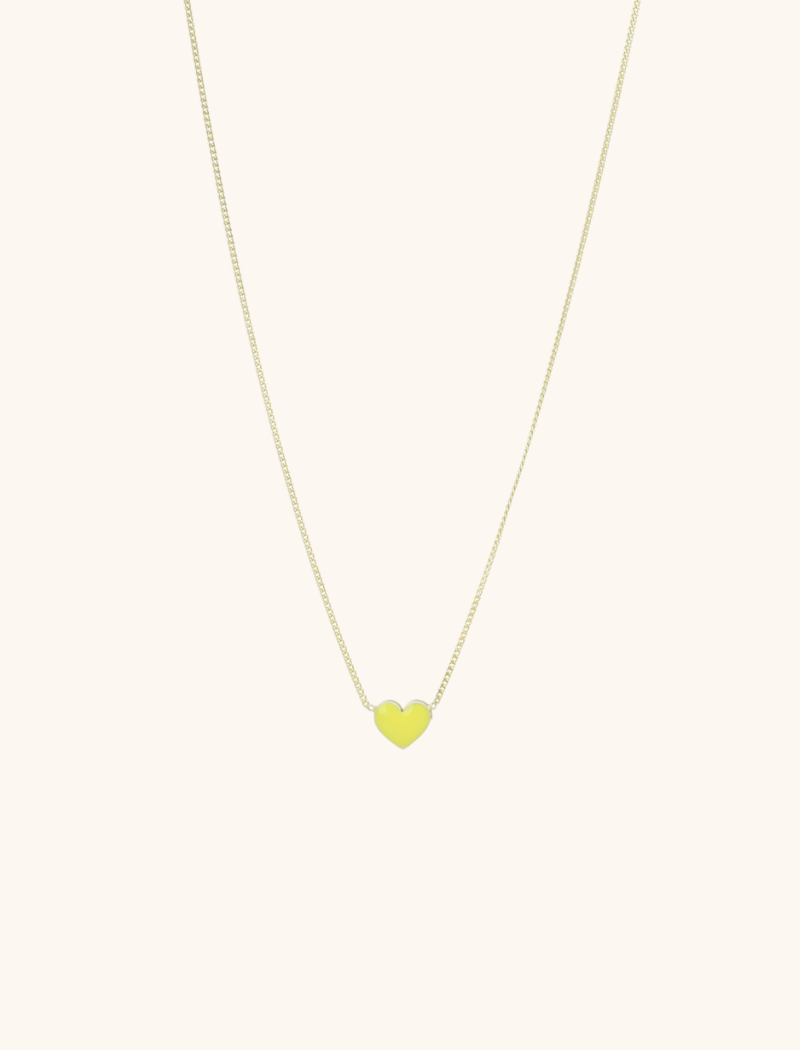 Symbol necklace heart yellow