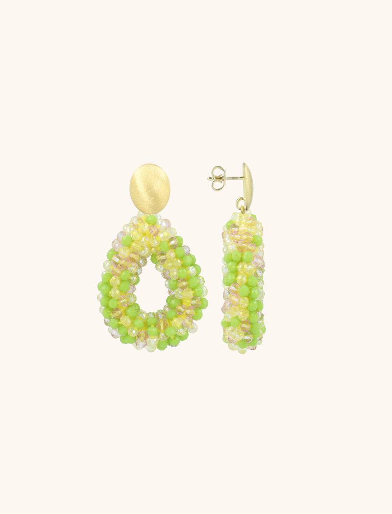 Lime Mix Oorbellen Berry druppel S