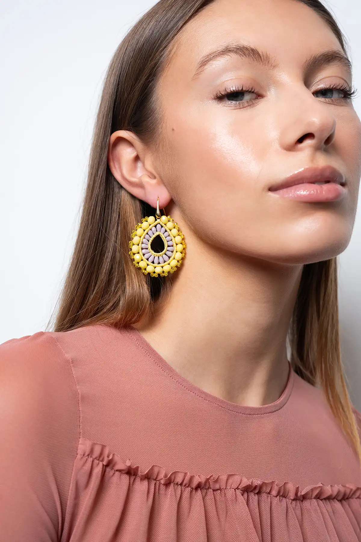 Yellow/Lilac Earrings Vos Open Drop S  lott-theme.productDescriptionPage.SEO.byTheBrand