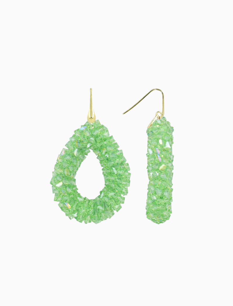 Groene Oorbellen Marieke Drop L Raw