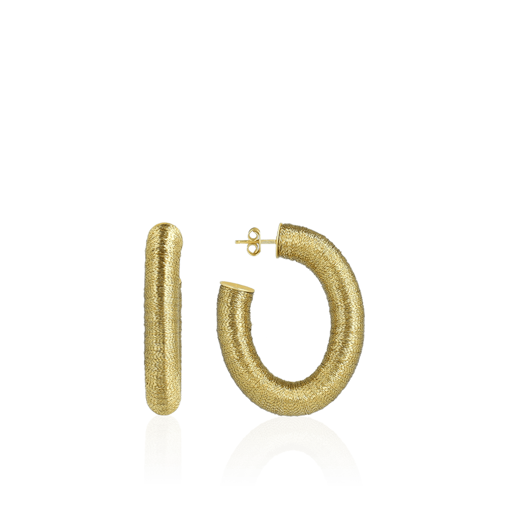Gold colored Earrings Amara Creole L Oval