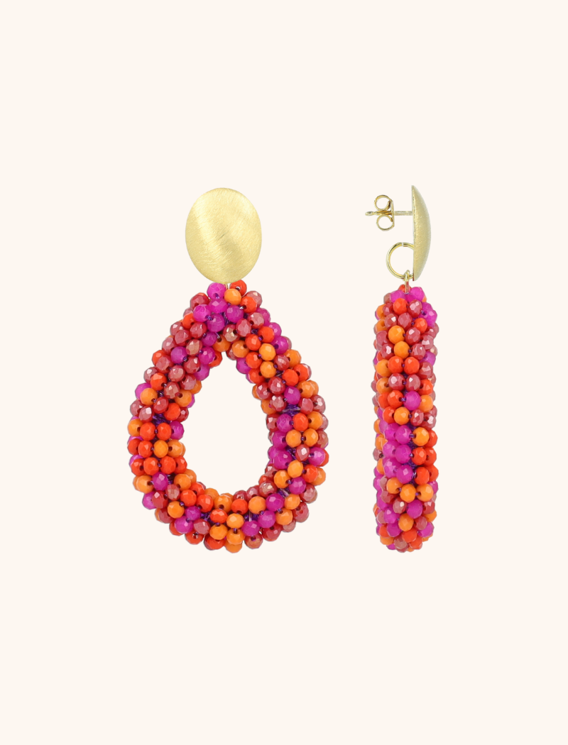 Fuchsia Oorbellen Berry Drop L 