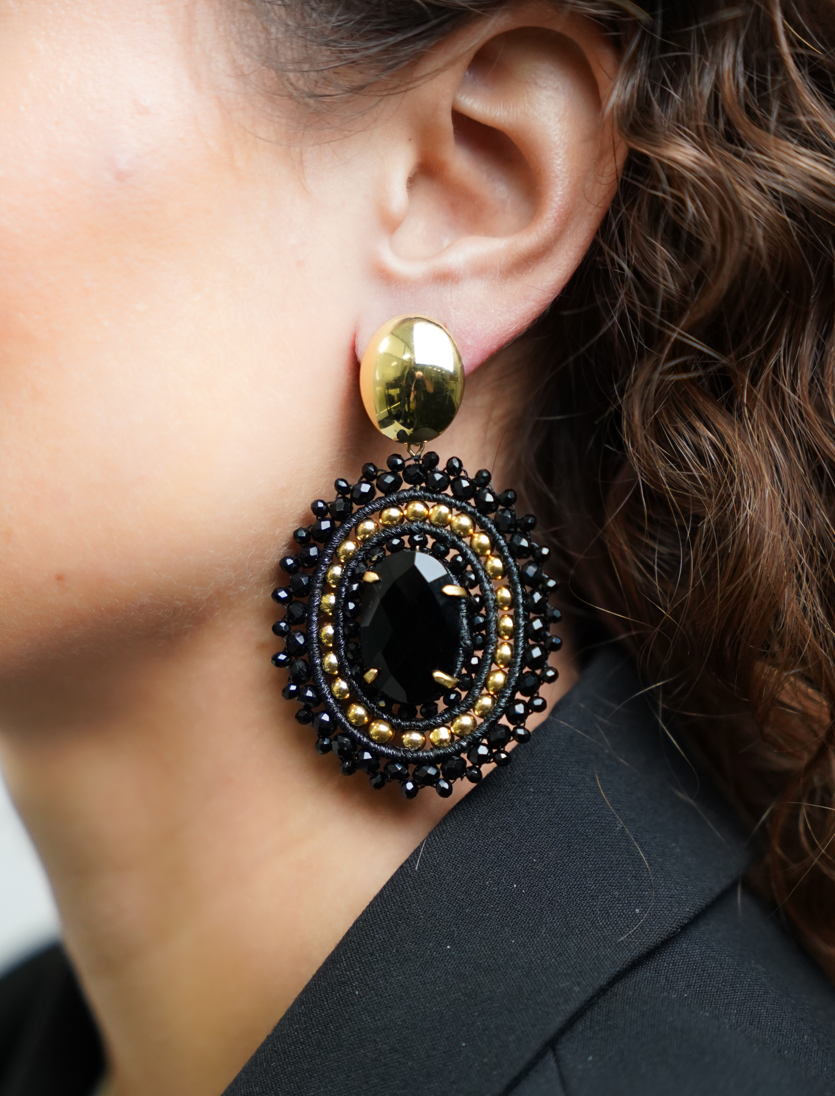 Gold-tone Black Earrings Jamie Oval L With Stonelott-theme.productDescriptionPage.SEO.byTheBrand