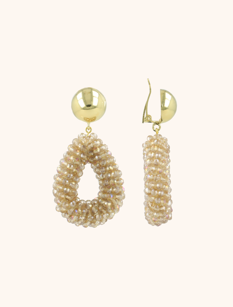 Soft Champagne Oorbellen Druppel S