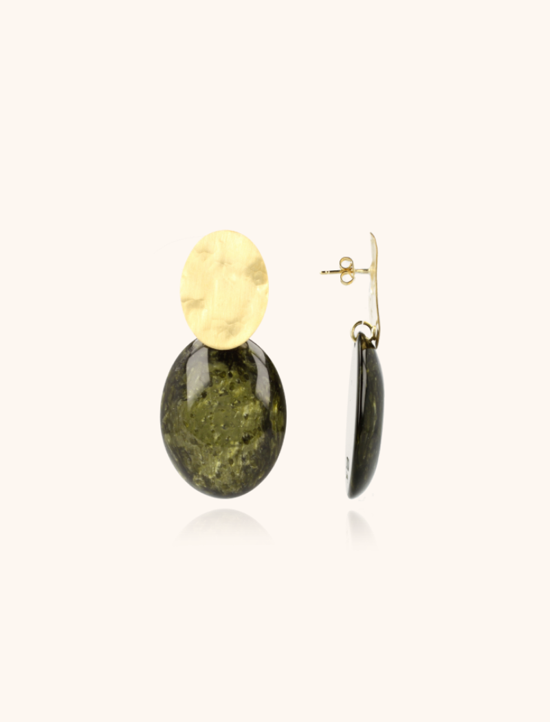 Marble Groene Oorbellen Angie Bugle S