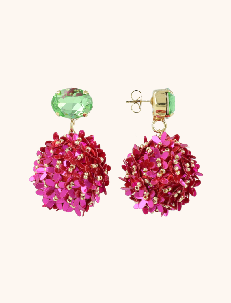 Fuchsia Earrings Daisy Globe L Flower Strasslott-theme.productDescriptionPage.SEO.byTheBrand