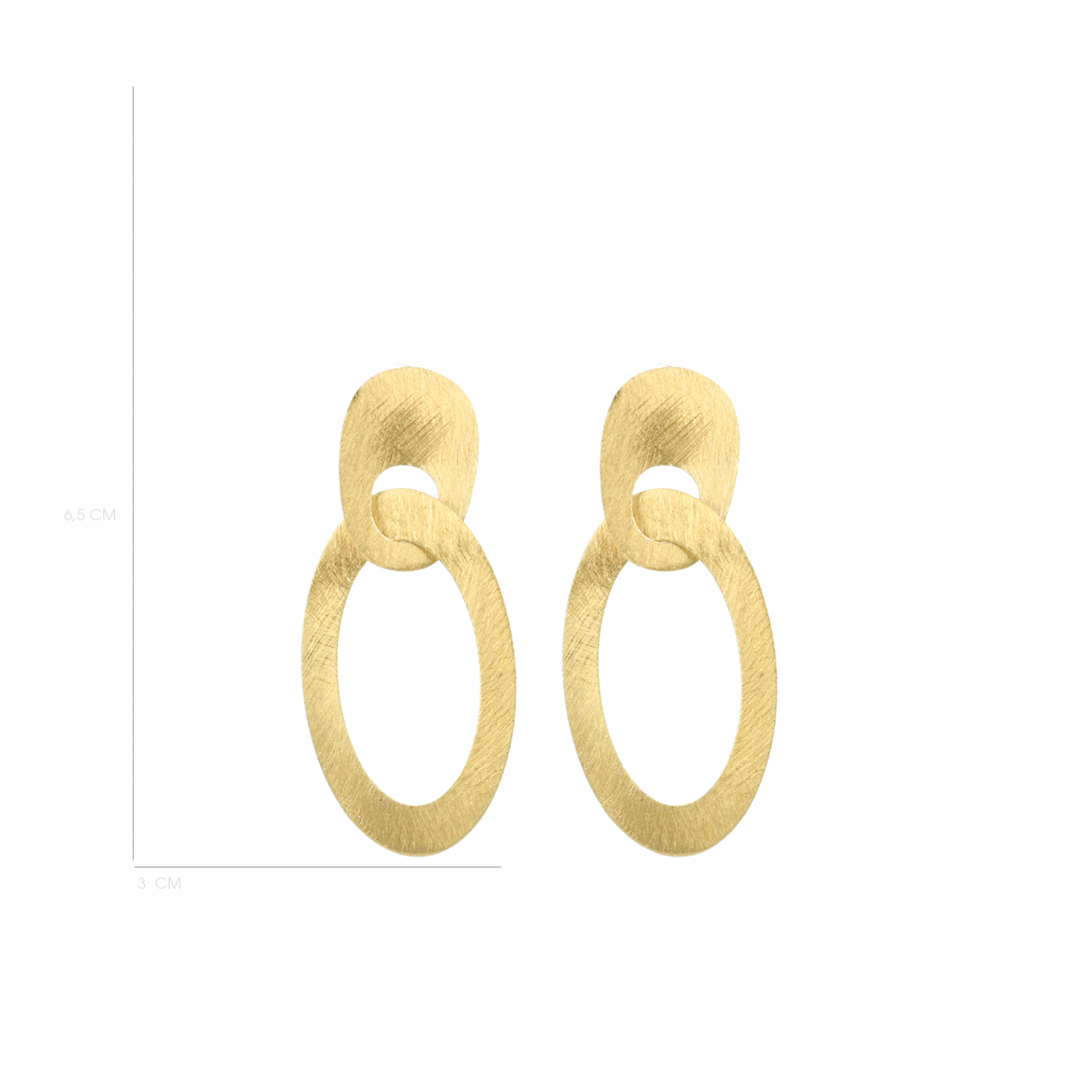 Classic Earrings Asymmetrical Oval M
