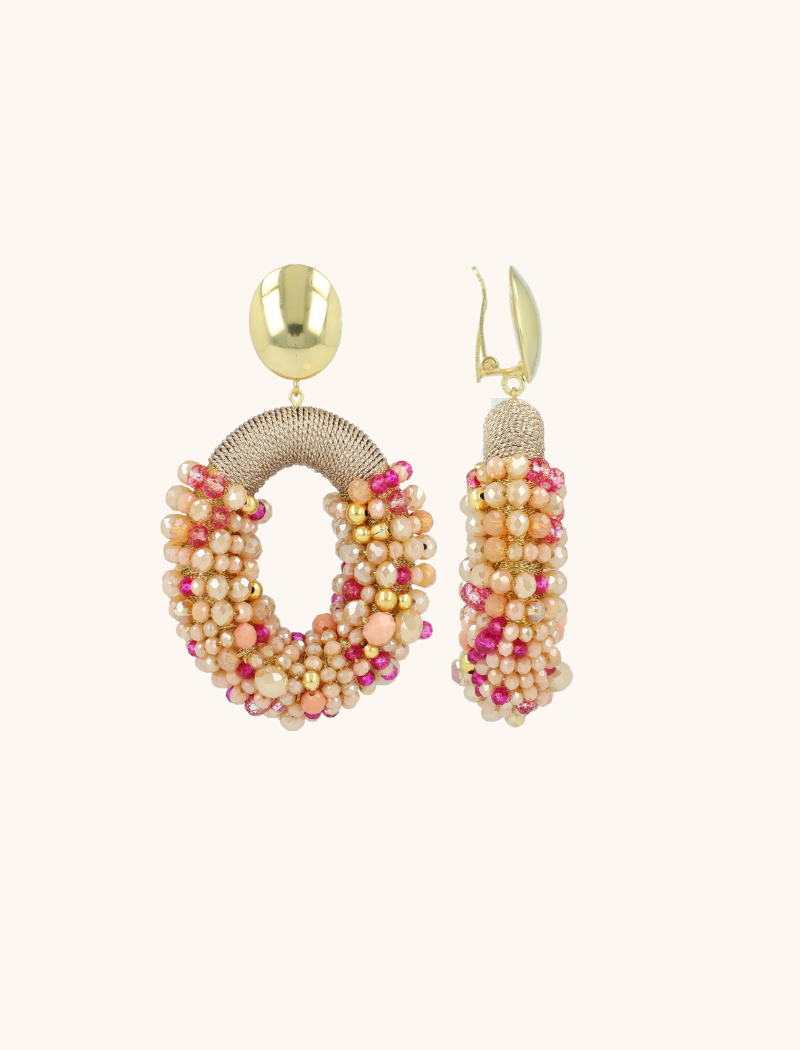 Fuchsia Tangerine Oorbellen Opheilia Combi Ovaal Llott-theme.productDescriptionPage.SEO.byTheBrand