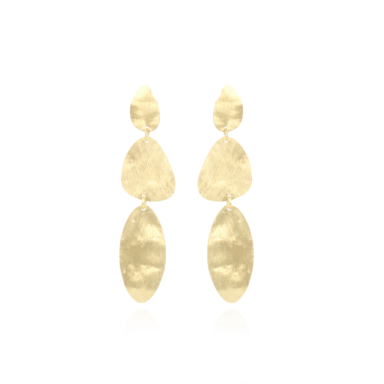 Klassische Ohrringe Triple Stone
